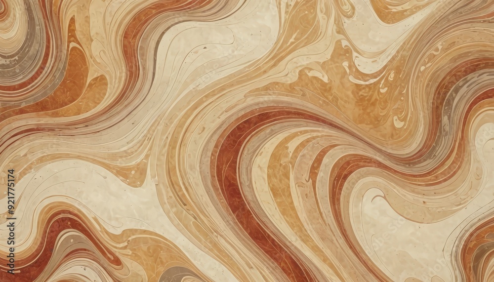Abstract Swirling Pattern in Beige, Brown and Red Hues. Abstract Swirling Pattern in Beige, Brown and Red Hues.