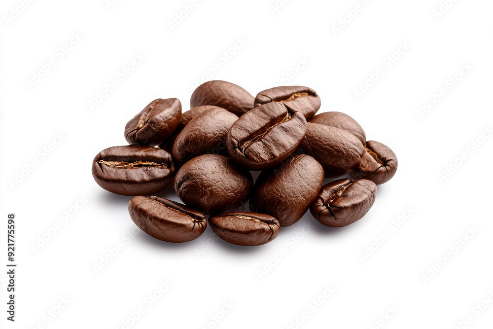 A close-up view of rich, brown coffee beans, perfect for illustrating the essence of freshly brewed coffee.