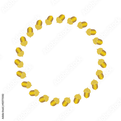 acorn circular border frame v...
