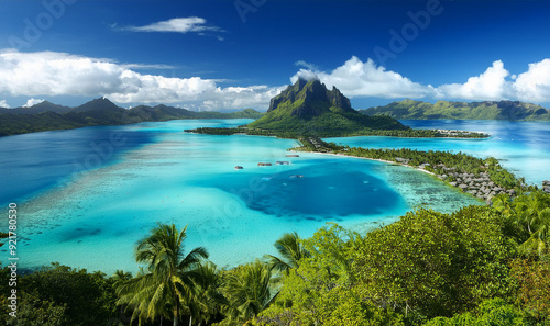 Bora Bora Island, French Polynesia Turquoise lagoons, Tropical Island Bora bora