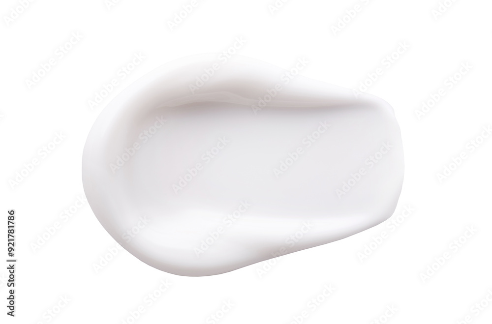 smear of cream texture on a white background smear of cream texture on a white background