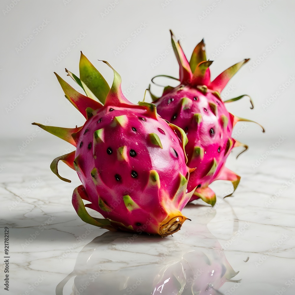 Dragon Fruit Still Life Minimalist Avatar Image on White Background Dragon Fruit Still Life Minimalist Avatar Image on White Background
