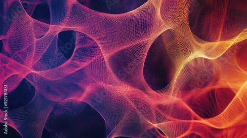 Abstract digital art with vibrant colors and swirling lines