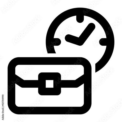 business hours, operational hours, working hours, working time, meeting time, business time outline icon