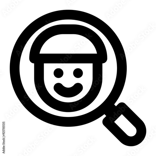 customer discovery, customer research, customer analysis, target customer, monitoring, finding outline icon