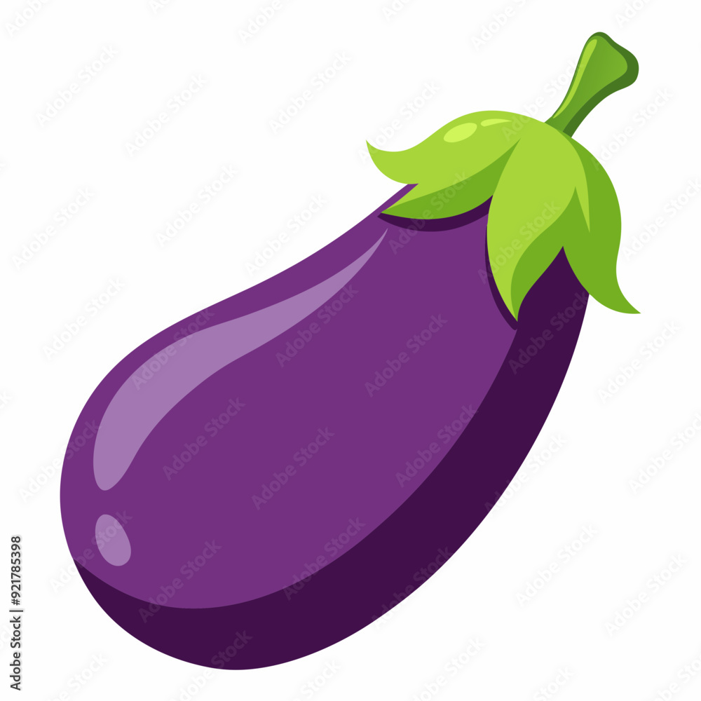 A simple eggplant art vector illustration A simple eggplant art vector illustration
