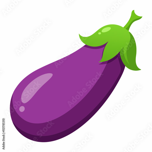 A simple eggplant art vector illustration