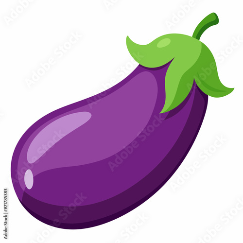 A simple eggplant art vector illustration