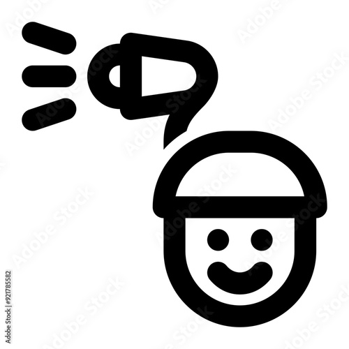 marketer, marketing, promoter, advertiser, campaign, announce outline icon