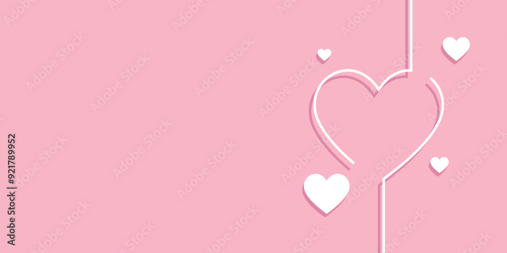 Text Space love decorated with heart shape on pink background Text Space love decorated with heart shape on pink background