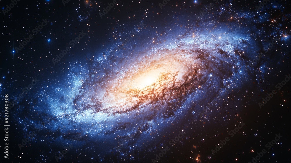 Spiral Galaxy in Deep Space. Spiral Galaxy in Deep Space.