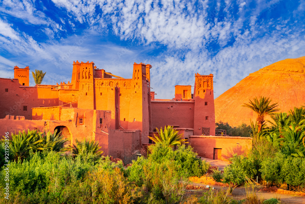Ait Ben-Haddou, Morocco. Famous old clay town in High Atlas mountains.