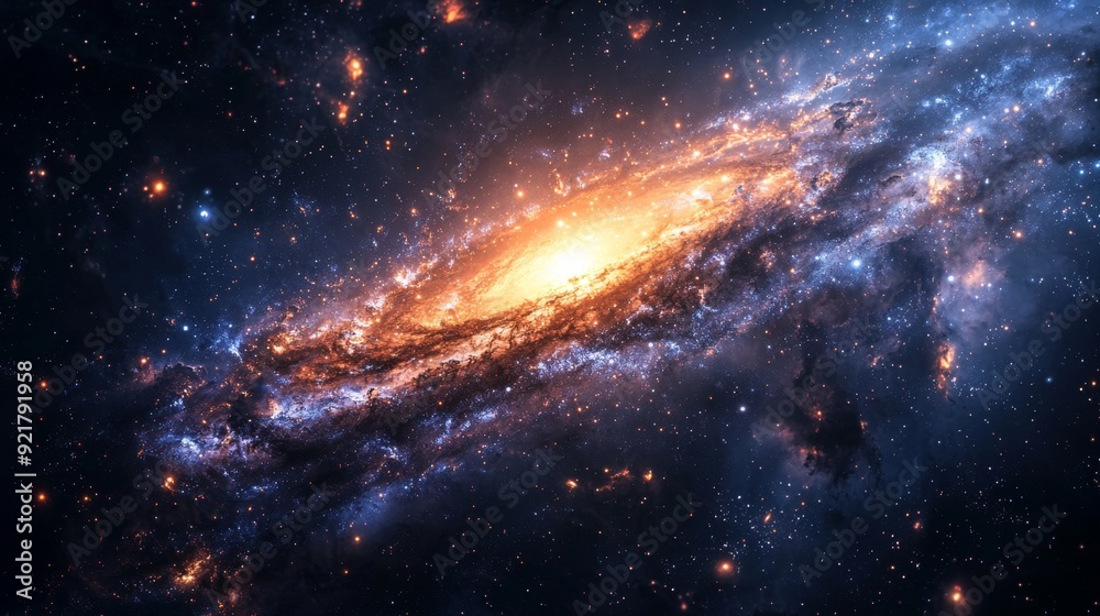 Fototapeta premium Spiral Galaxy in Deep Space.