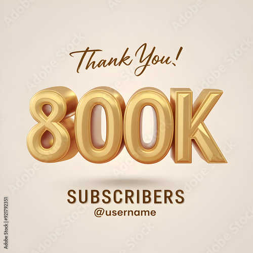 Golden Celebration: 800K Subscribers Banner	
