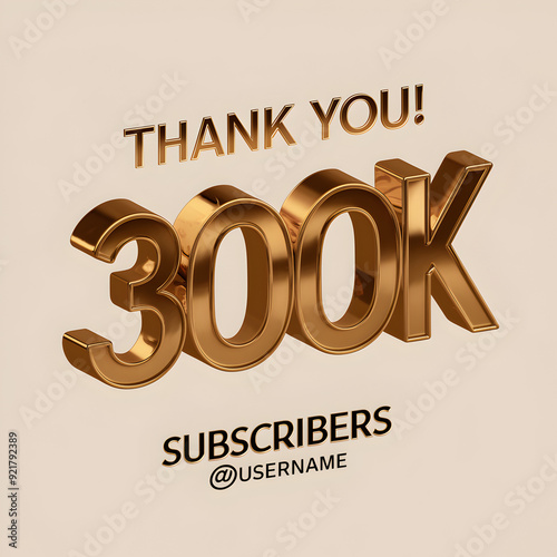 Golden Celebration: 300K Subscribers Banner	
