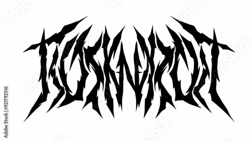 Rock and roll vector typography y2k gothic style font lettering design
