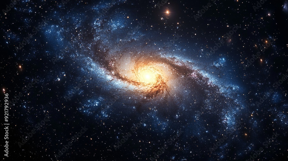 Naklejka premium Spiral Galaxy in Deep Space.