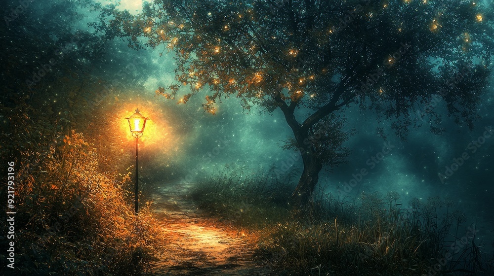 Enchanting Path Through the Forest. Enchanting Path Through the Forest.