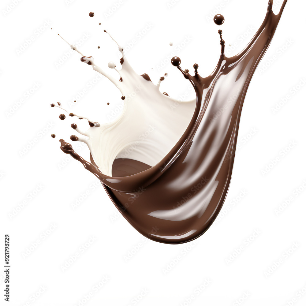 liquid chocolate isolated on a transparent background
