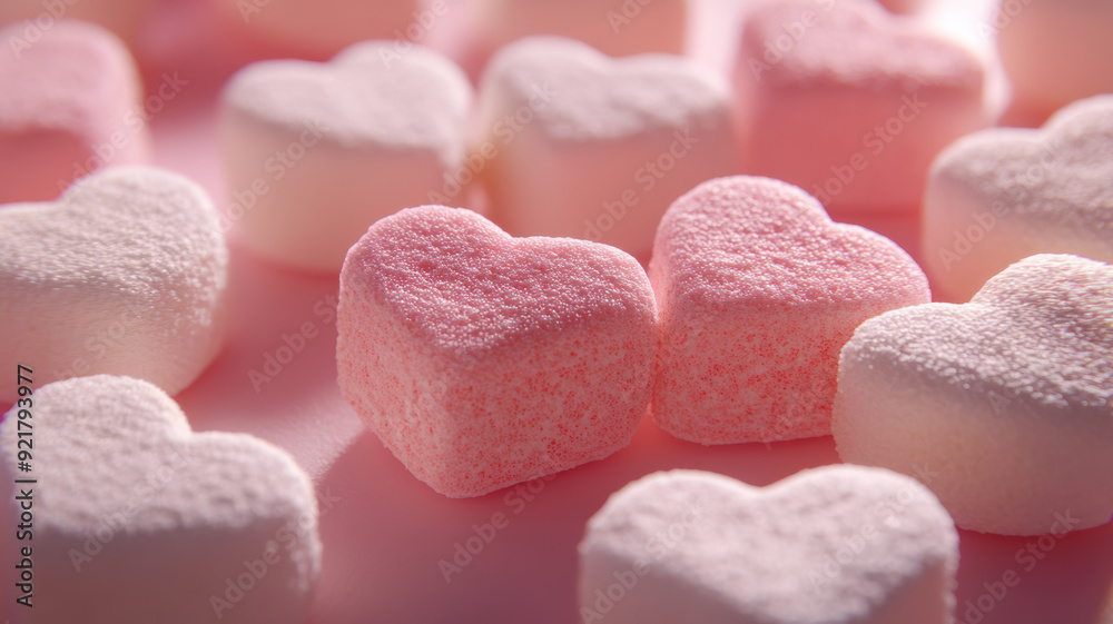 Bright pastel marshmallows close-up Bright pastel marshmallows close-up