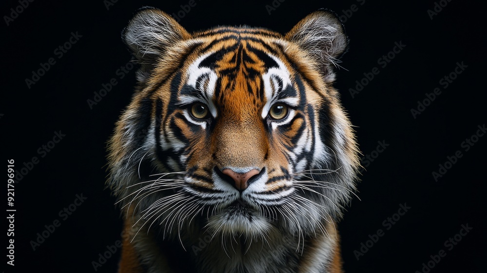 Fototapeta premium Close-up Portrait of a Tiger's Face.