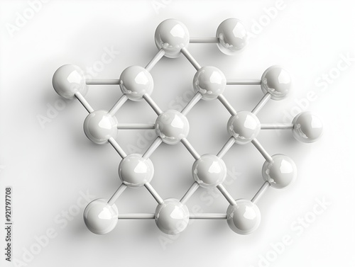Intricate Carboxymethyl Dextrin Molecular Structure Visualization in Futuristic Minimalist Style photo