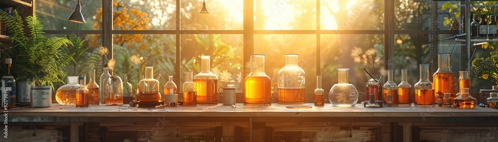 Modern Science Lab with Chemical Apparatus Modern Science Lab with Chemical Apparatus