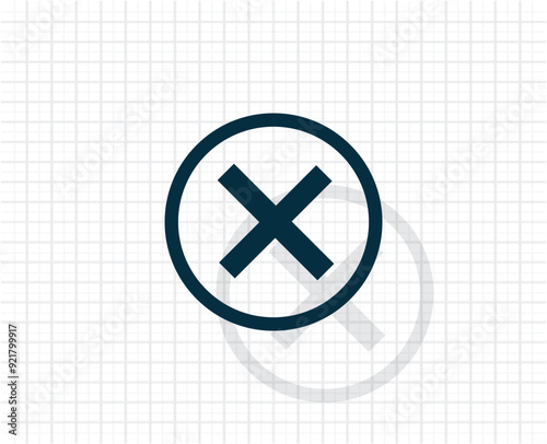 Vector dark color icon with shadow on light checkered background