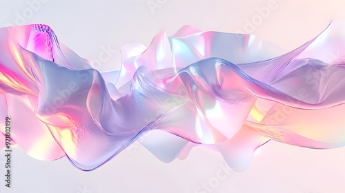 Mesmerizing 3D Geometric Abstract Structures with Vibrant Color Palette and Luminous Glow photo