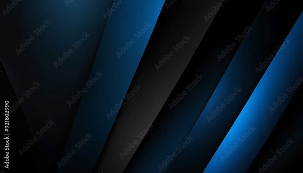 Black dark blue abstract background. Geometric shape. Line angle triangle stripe polygon. Color gradient. 3d effect. Glow metallic electric light. Web banner. Wide. Panoramic. Design. Template.8 Black dark blue abstract background. Geometric shape. Line angle triangle stripe polygon. Color gradient. 3d effect. Glow metallic electric light. Web banner. Wide. Panoramic. Design. Template.8