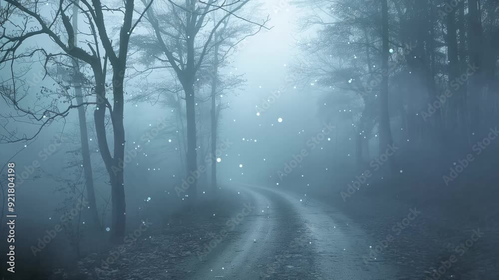 spooky foggy forest path seamless looping overlay 4k virtual video animation background spooky foggy forest path seamless looping overlay 4k virtual video animation background