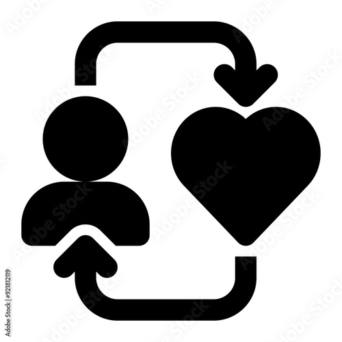 loyal customer, happy customer, customer retention, customer engagement, loyalty, social care solid glyph icon