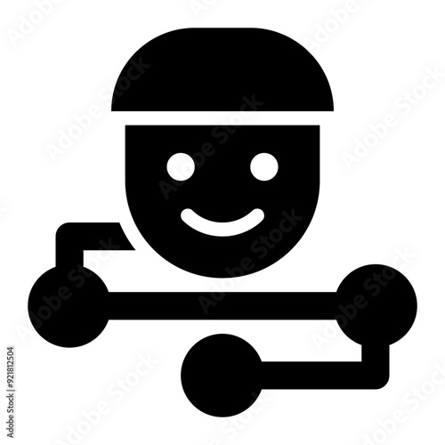 customer journey, customer experience, customer behavior, user flow, mapping, activity solid glyph icon