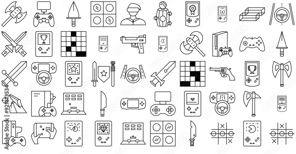Set Of Games Isolated Silhouette Solid Icons With Game,Entertainment,Fighting,Gamepad,Play Vector Illustration Linear Pictogram Pack Set Of Games Isolated Silhouette Solid Icons With Game,Entertainment,Fighting,Gamepad,Play Vector Illustration Linear Pictogram Pack