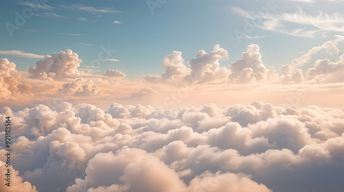 Mesmerising Scene of Clouds in the sky in the Golden Hour