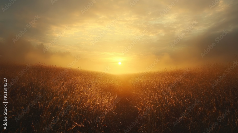 Soft, warm light illuminating an open field, symbolizing the arrival of faith and the dawn of a new day Soft, warm light illuminating an open field, symbolizing the arrival of faith and the dawn of a new day