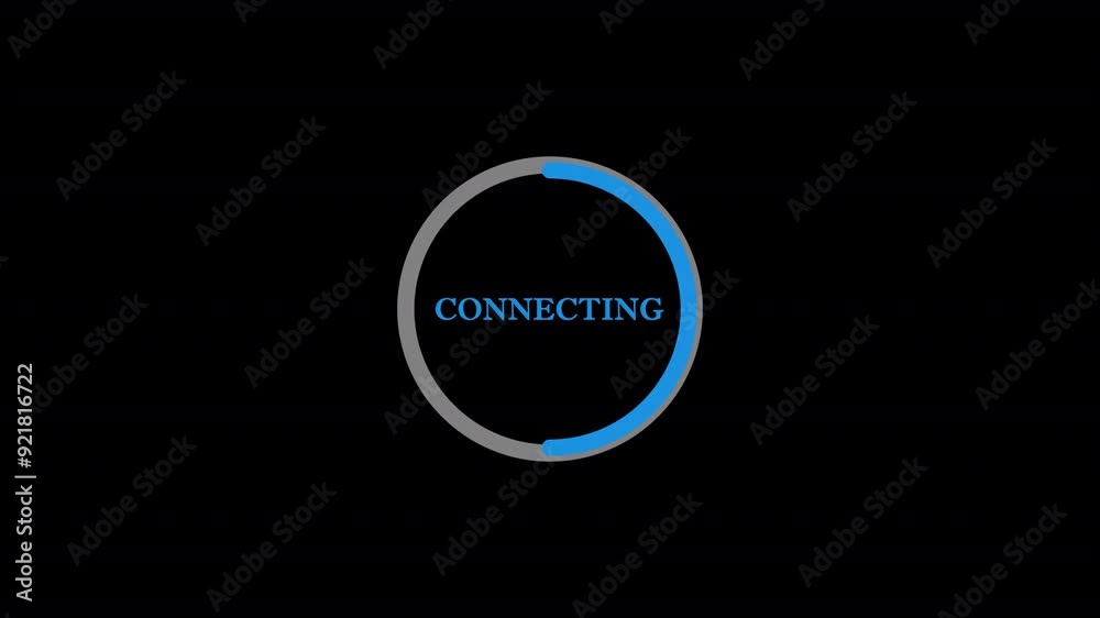 Connecting Bar animation with circular design isolated on Black ...