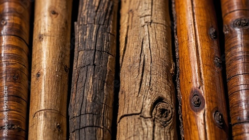 Fresh and vibrant wood, different and neatly arranged, with realistic colors