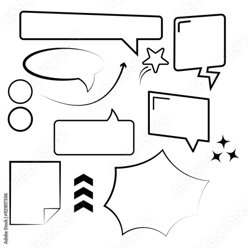 hand drawn speech bubbles