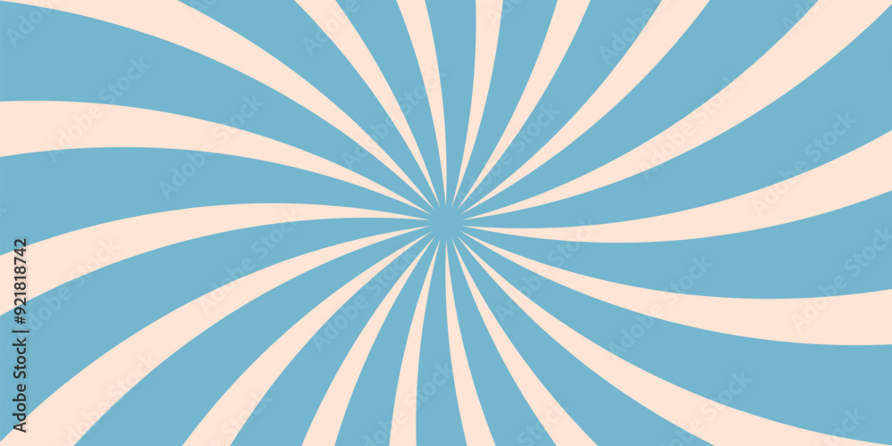 Fototapeta premium Starburst design. Sunburst texture. Abstract background with line rays. Retro groovy banner. Isolated Vector illustration.