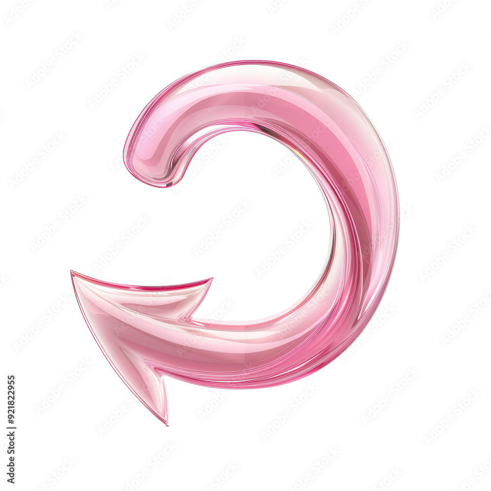 Fototapeta premium A pink arrow pointing to the right