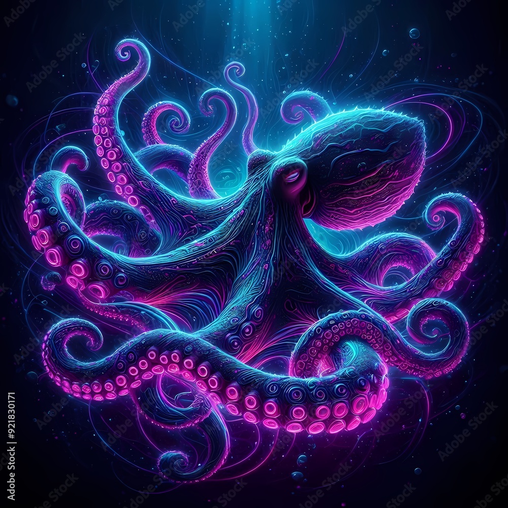 Neon Octopus Abyss Neon Octopus Abyss