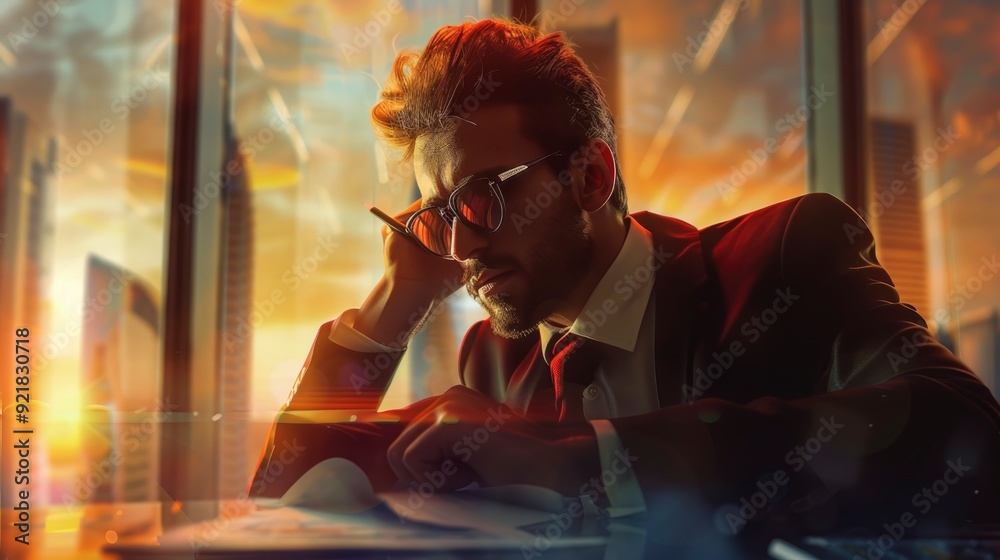 Investor Working On New Startup Project, Ambitious And Visionary Investor Working On New Startup Project, Ambitious And Visionary