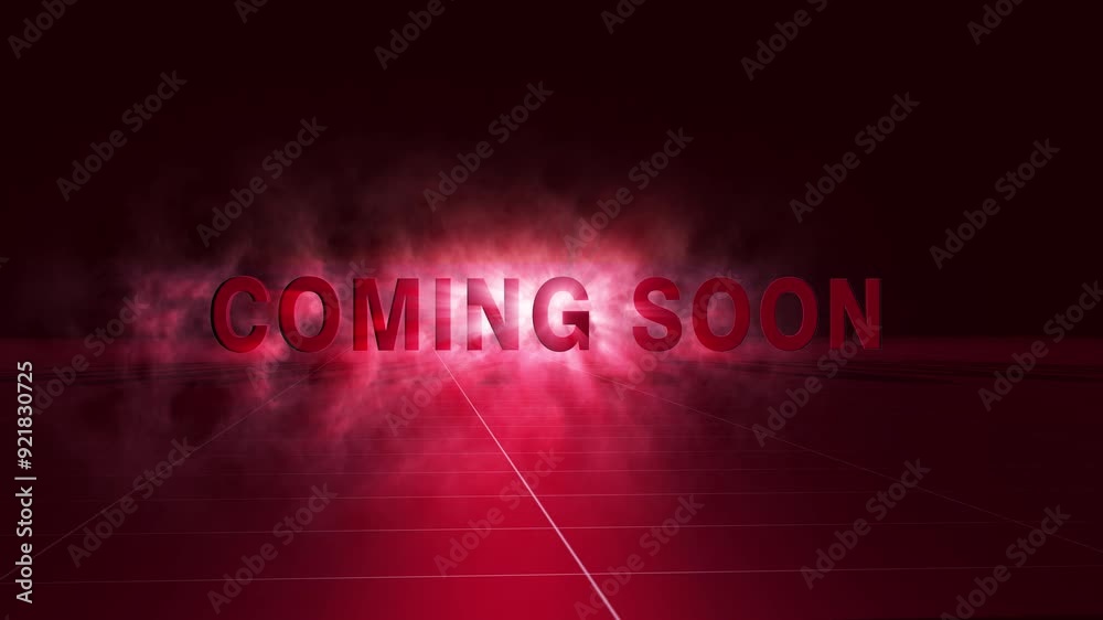 Scifi Movie Trailer Coming Soon Text Reveal/ 4k scifi movie style background with coming soon lighting text reveal like for cinema trailer