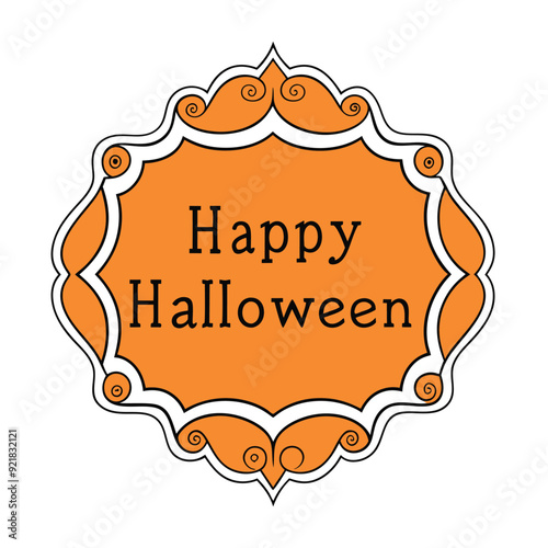  Vintage Creepy Halloween Frame Vector.