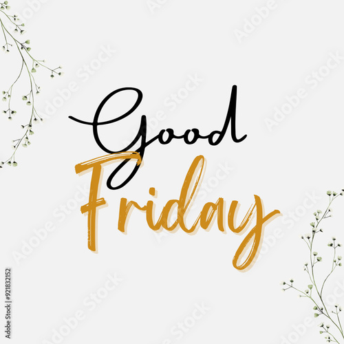 beautiful good friday for spiritual belief and faith vector