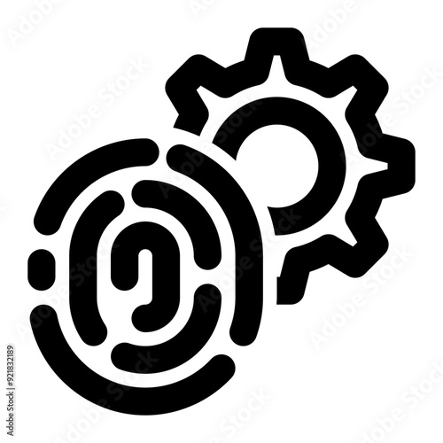 fingerprint setting, biometric, fingerprint, configure, identification, authorization outline icon