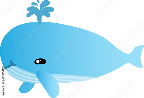 cute whale cartoon, sea animal