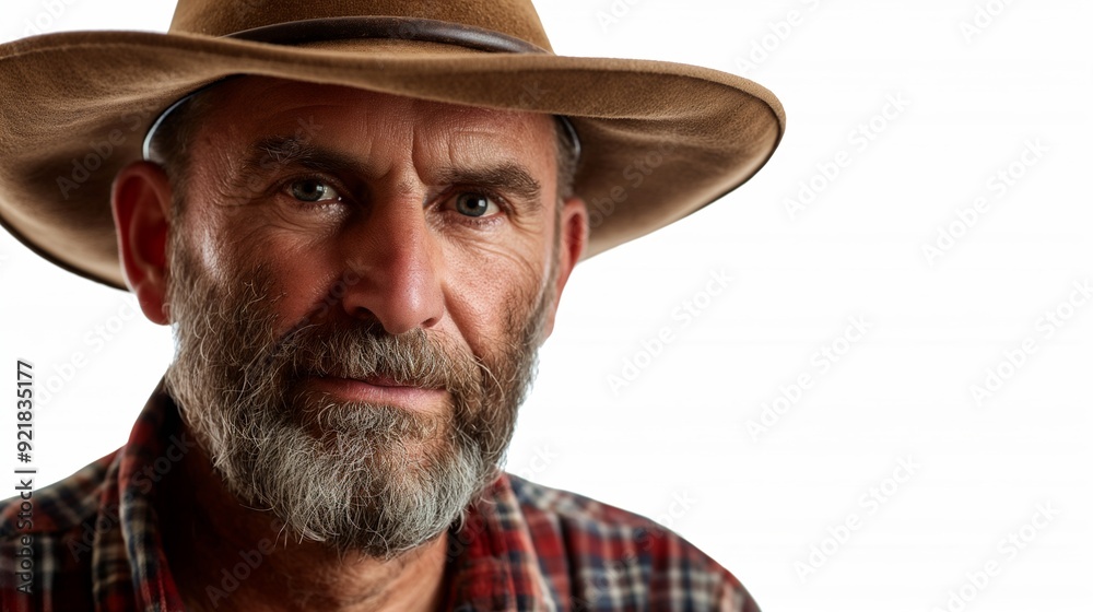 Handsome Farmer, Studio, White Background. Handsome Farmer, Studio, White Background.
