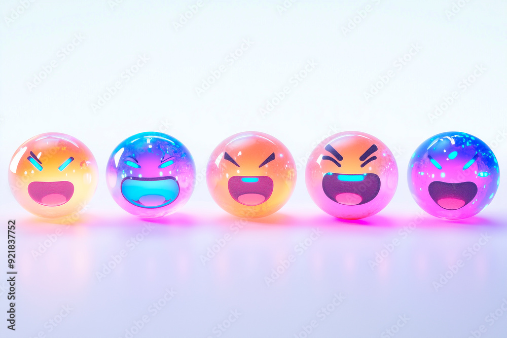 Design a collection of emojis in a cyberpunk style, featuring neon colors, glitch effects, and a dystopian futuristic aesthetic. The emojis should look digital and edgy , 100% white background
Design a collection of emojis in a cyberpunk style, featuring neon colors, glitch effects, and a dystopian futuristic aesthetic. The emojis should look digital and edgy , 100% white background